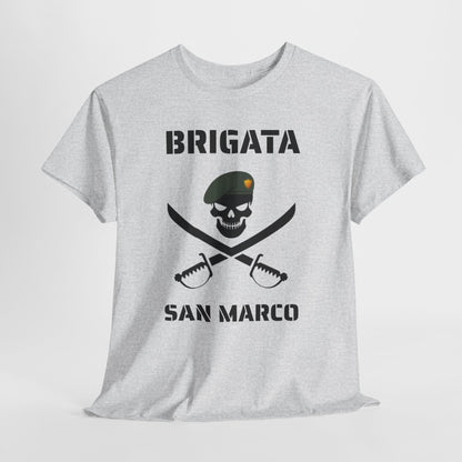 Brigata San Marco Skull T-Shirt — Marina Militare Pirate-Style Tee for Military Fans