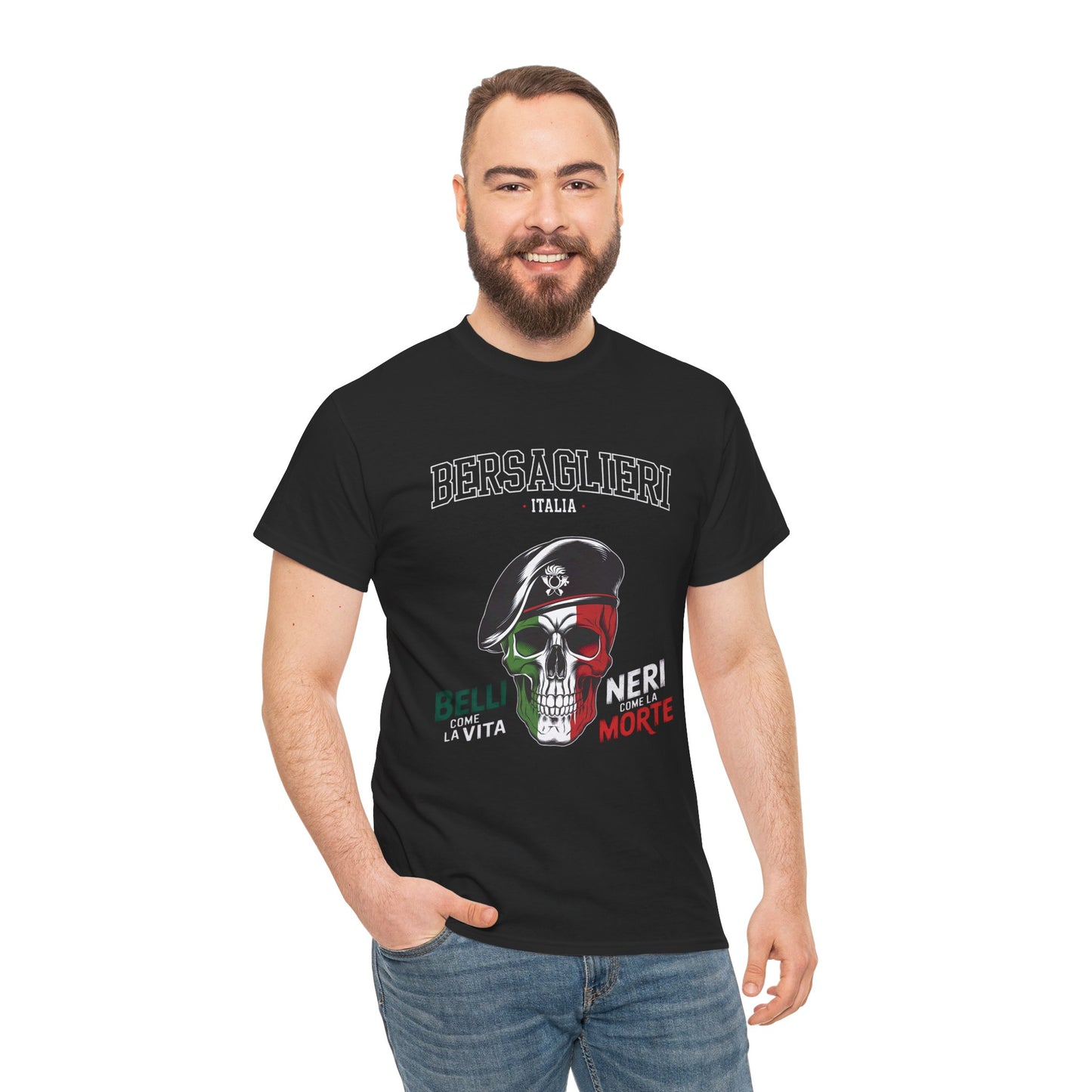 Maglietta Bersaglieri, Maglietta Esercito Italiano, Bersaglieri, Esercito Italiano, Arma dei Bersaglieri, Maglietta Teschio, T-shirt Italia