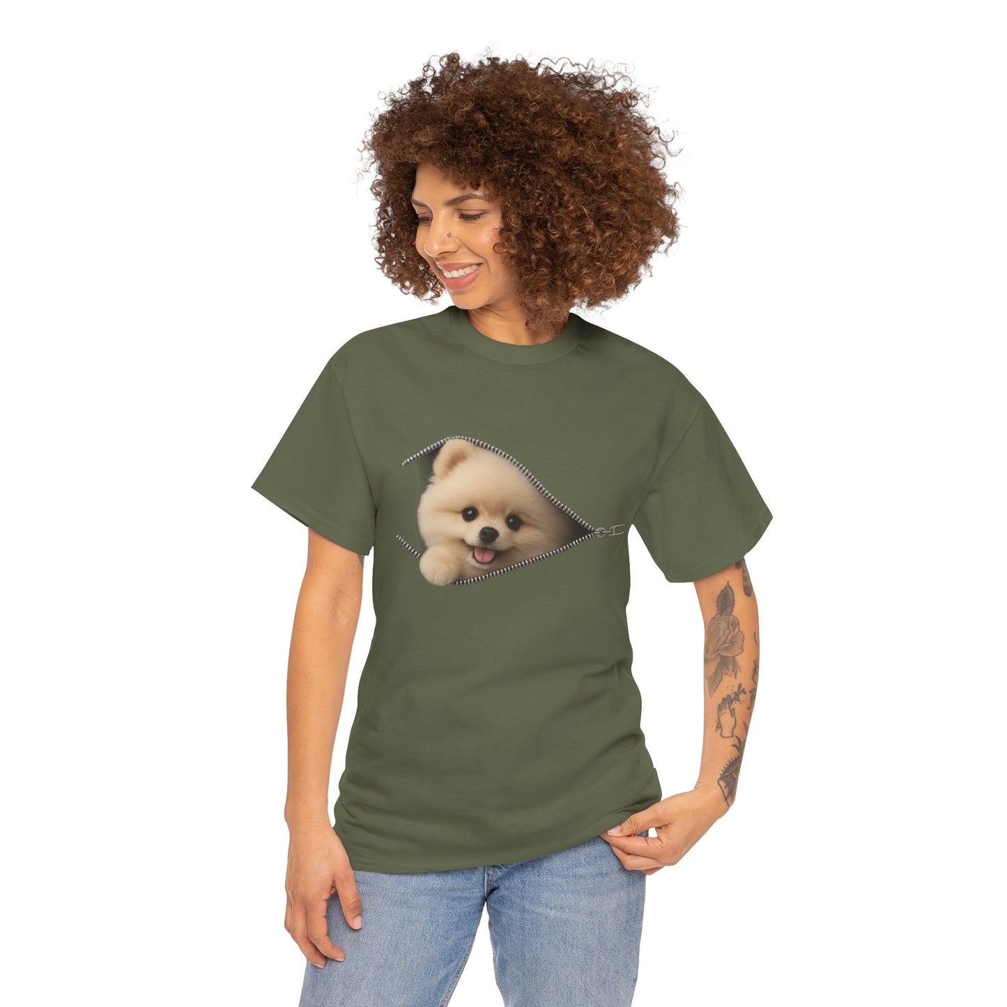 Pomeranian Dog Vintage T-Shirt | Pomerania Tee, Maglietta vintage con cane Pomerania, simpatica maglietta con Pomerania
