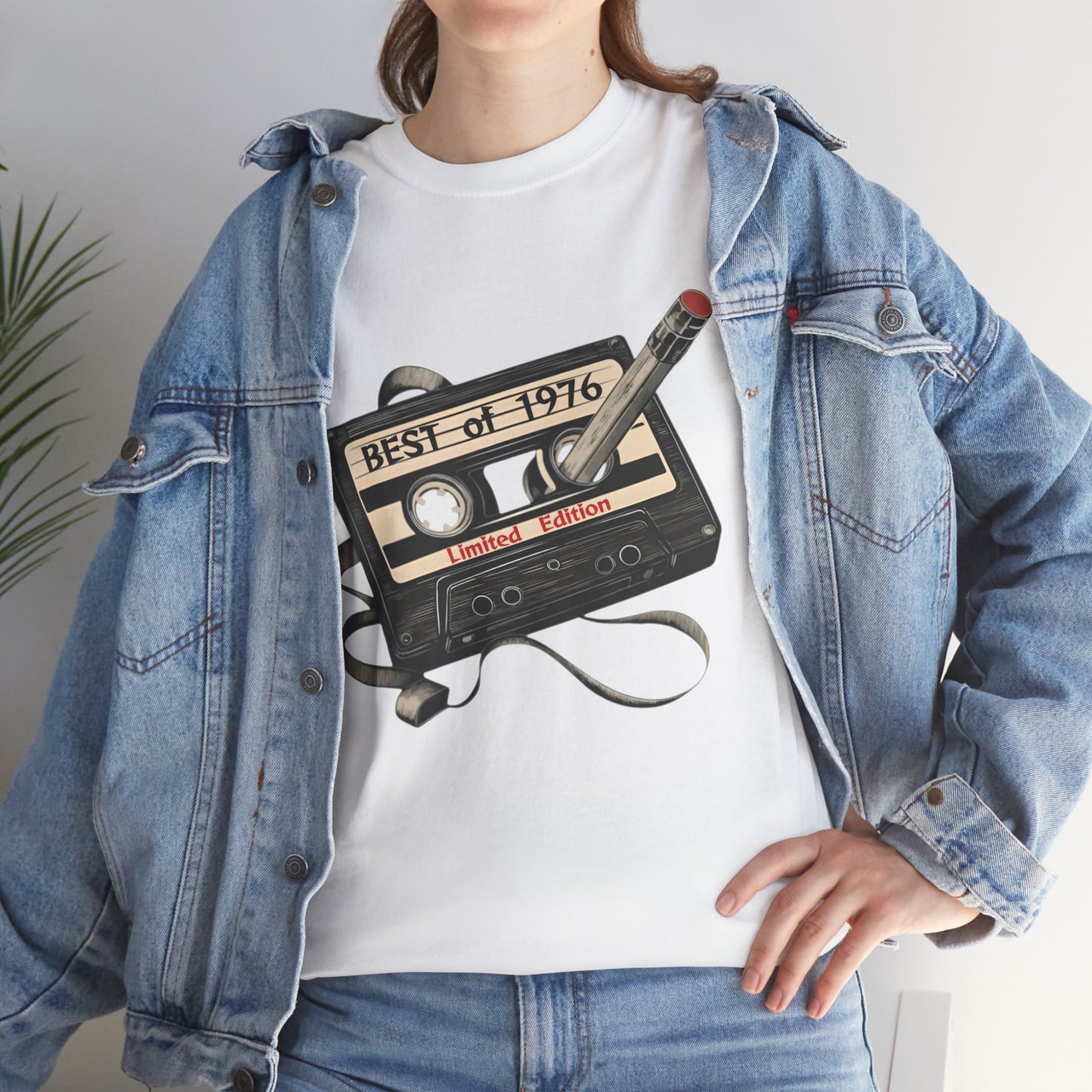 1976 50th Birthday Retro Cassette Tee — Vintage Music Tape Shirt