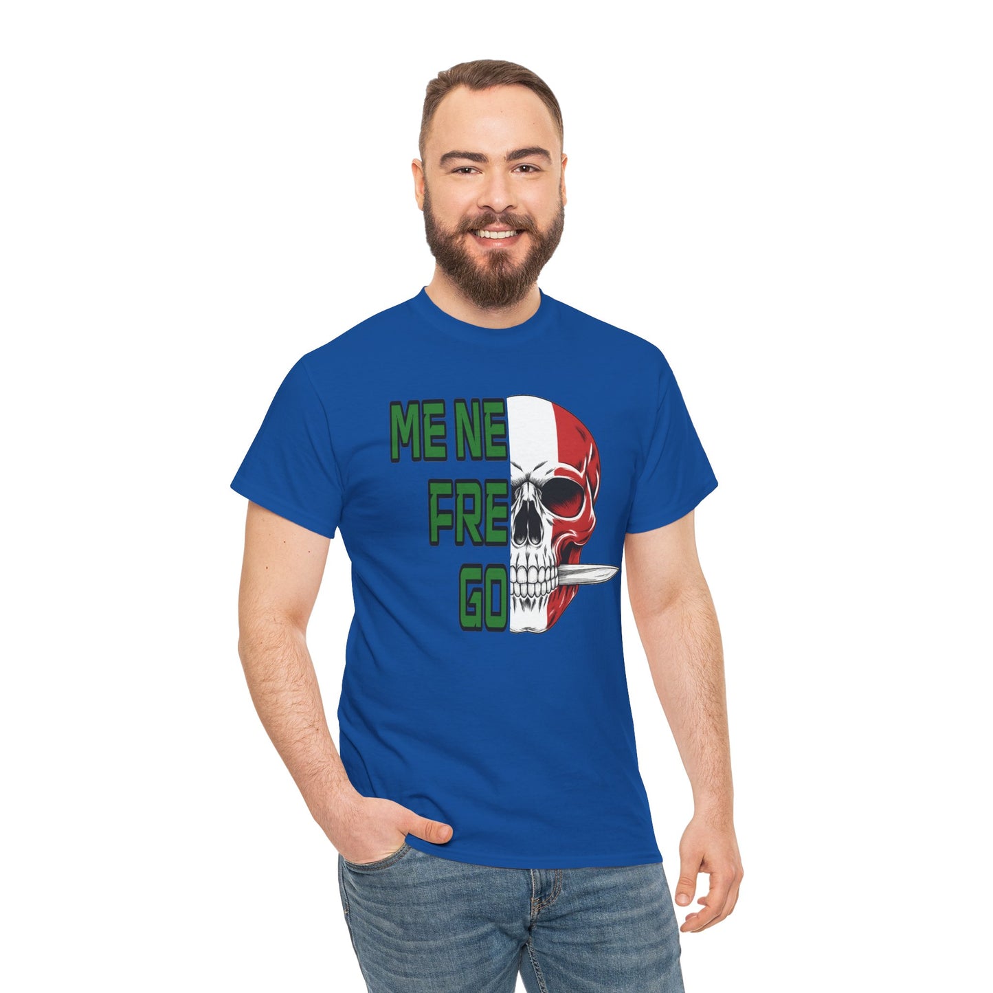 Maglietta Arditi "Me Ne Frego" - T-Shirt Patriottica con Teschio Tricolore