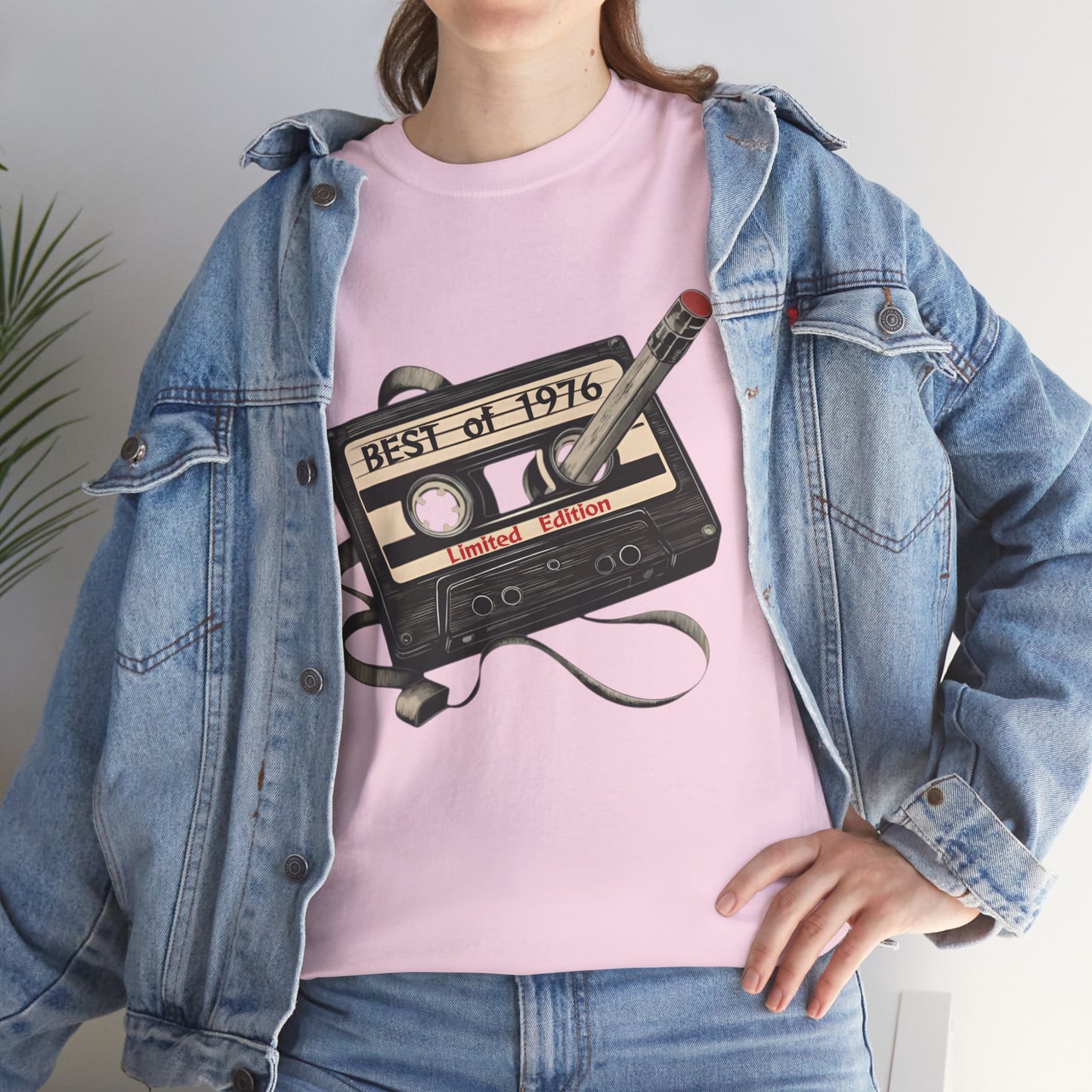 1976 50th Birthday Retro Cassette Tee — Vintage Music Tape Shirt