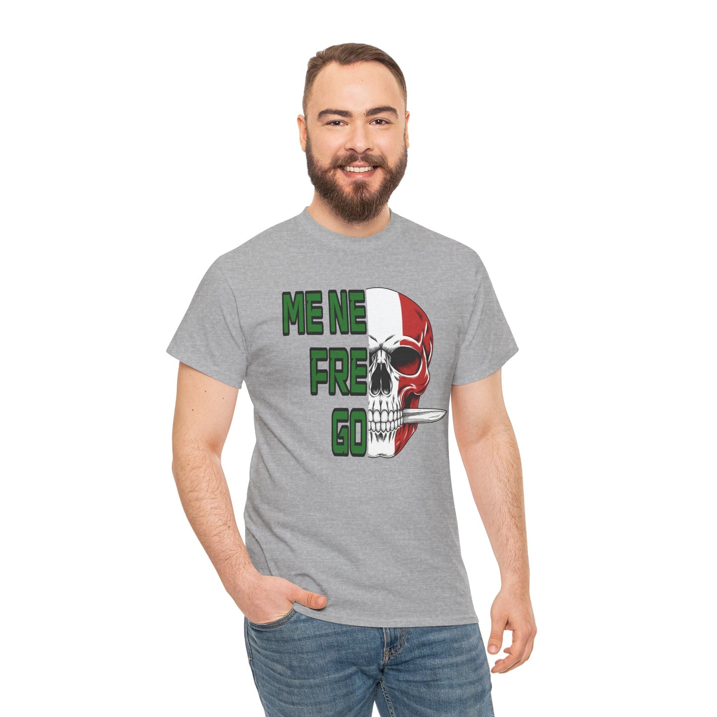T-Shirt Arditi "Me Ne Frego" | Teschio Tricolore Italiano — Maglietta Militare Vintage
