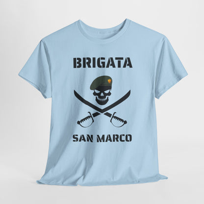 Brigata San Marco Skull T-Shirt — Marina Militare Pirate-Style Tee for Military Fans