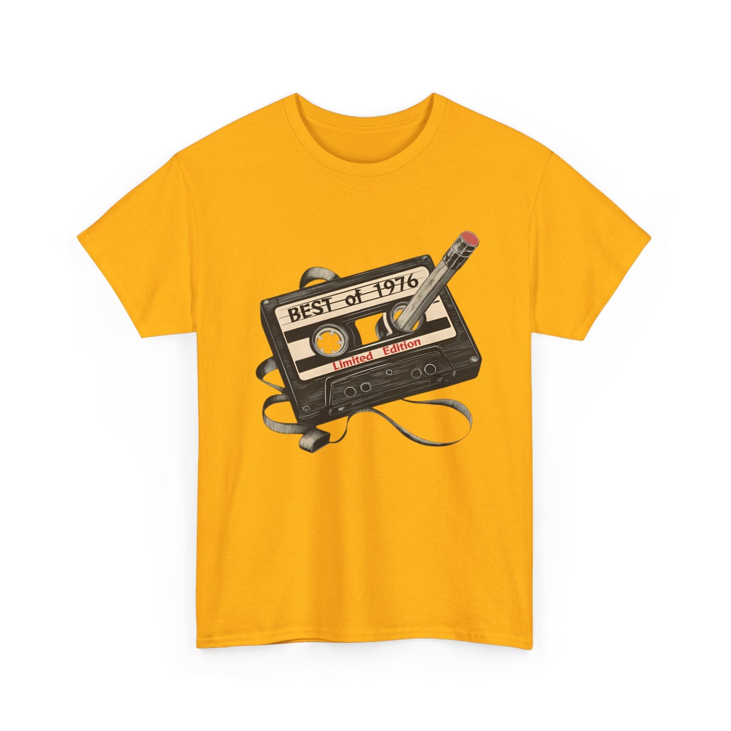 1976 50th Birthday Retro Cassette Tee — Vintage Music Tape Shirt