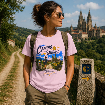 Personalized Camino de Santiago Shirt - Choose Male or Female Pilgrim - Retro Camino T-Shirt - El Camino Hiking Gift