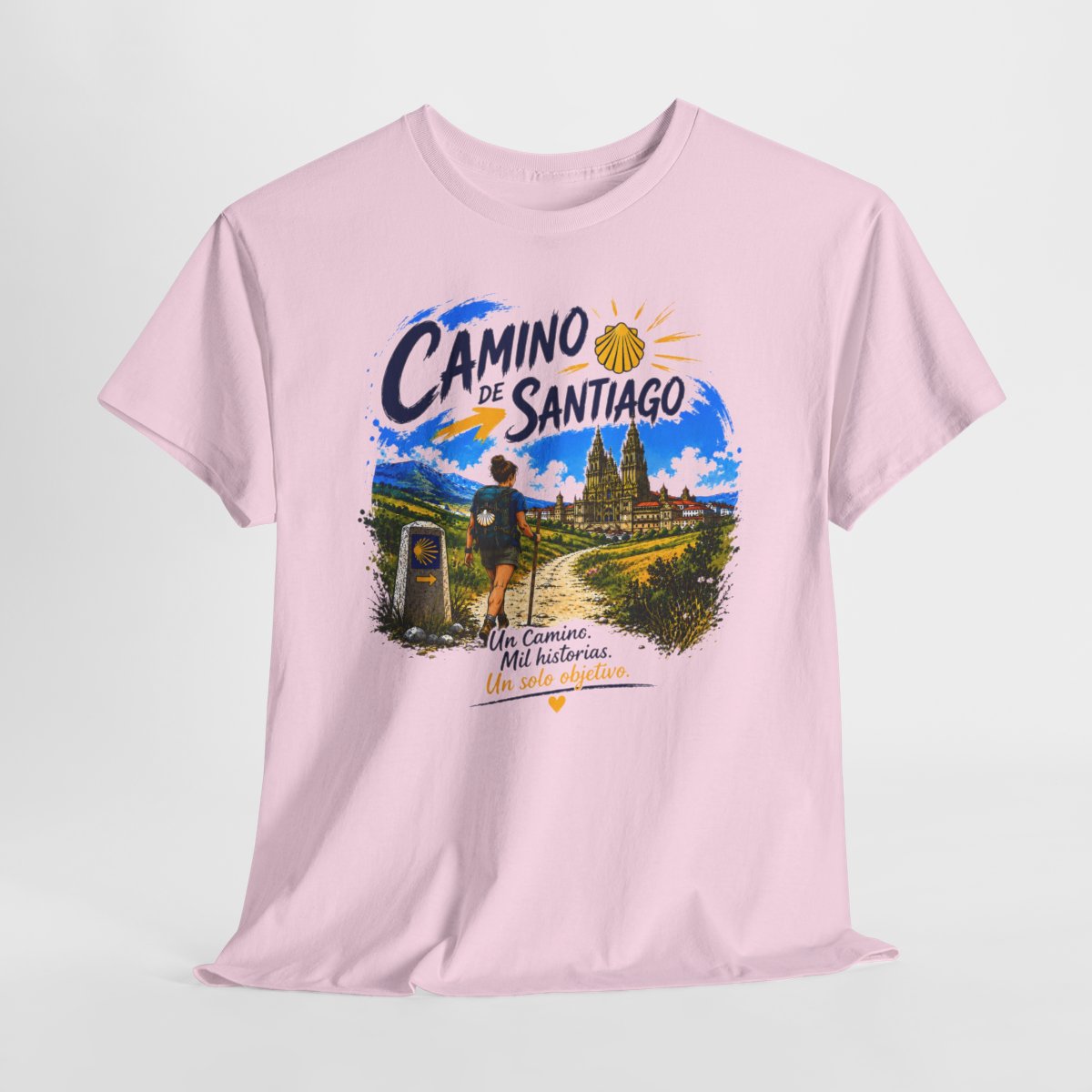 Personalized Camino de Santiago Shirt - Choose Male or Female Pilgrim - Retro Camino T-Shirt - El Camino Hiking Gift