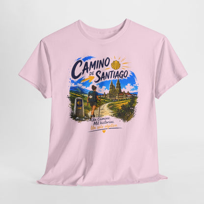 Personalized Camino de Santiago Shirt - Choose Male or Female Pilgrim - Retro Camino T-Shirt - El Camino Hiking Gift