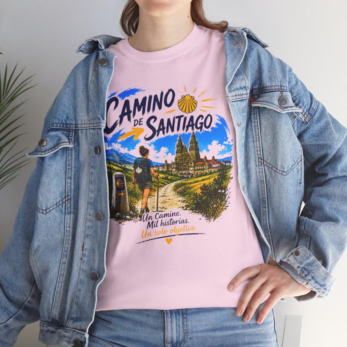 Personalized Camino de Santiago Shirt - Choose Male or Female Pilgrim - Retro Camino T-Shirt - El Camino Hiking Gift