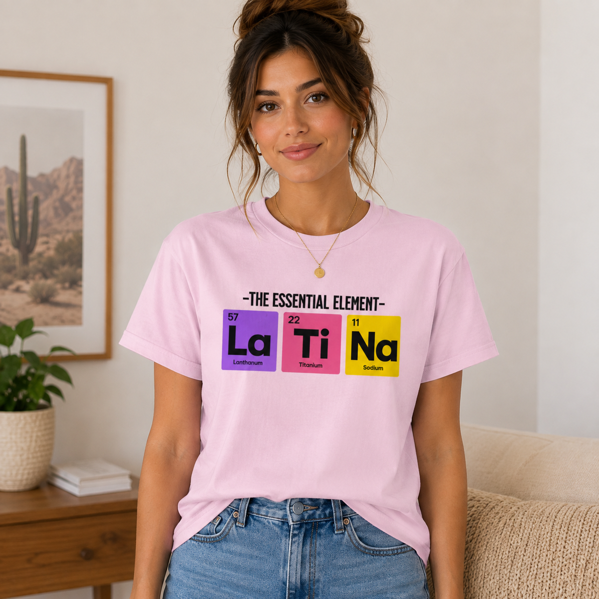 La Ti Na Shirt for Latina Women, Funny Latina Pride Tee, Hispanic Graphic T-Shirt, Latina Gift, Cute Spanish Style Shirt, Unisex Tee