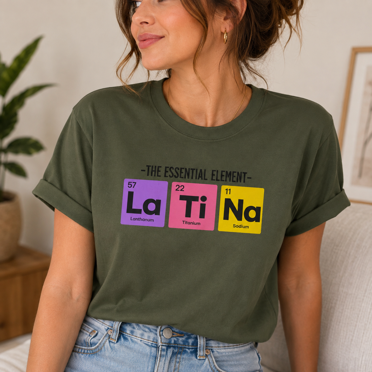 La Ti Na Shirt for Latina Women, Funny Latina Pride Tee, Hispanic Graphic T-Shirt, Latina Gift, Cute Spanish Style Shirt, Unisex Tee