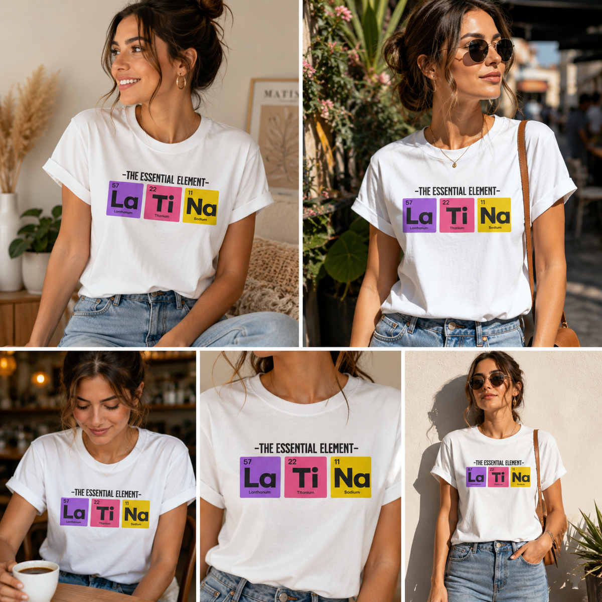 La Ti Na Shirt for Latina Women, Funny Latina Pride Tee, Hispanic Graphic T-Shirt, Latina Gift, Cute Spanish Style Shirt, Unisex Tee