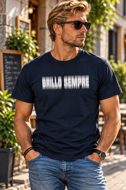 Maglietta Divertente Brillo Sempre, T-Shirt Ironica Alcol, Festa e Birra, Regalo Originale per Lui, Amante delle Feste