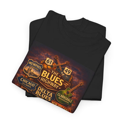 Delta Blues Music Tee | Mississippi Blues Streets, Vintage Blues Shirt