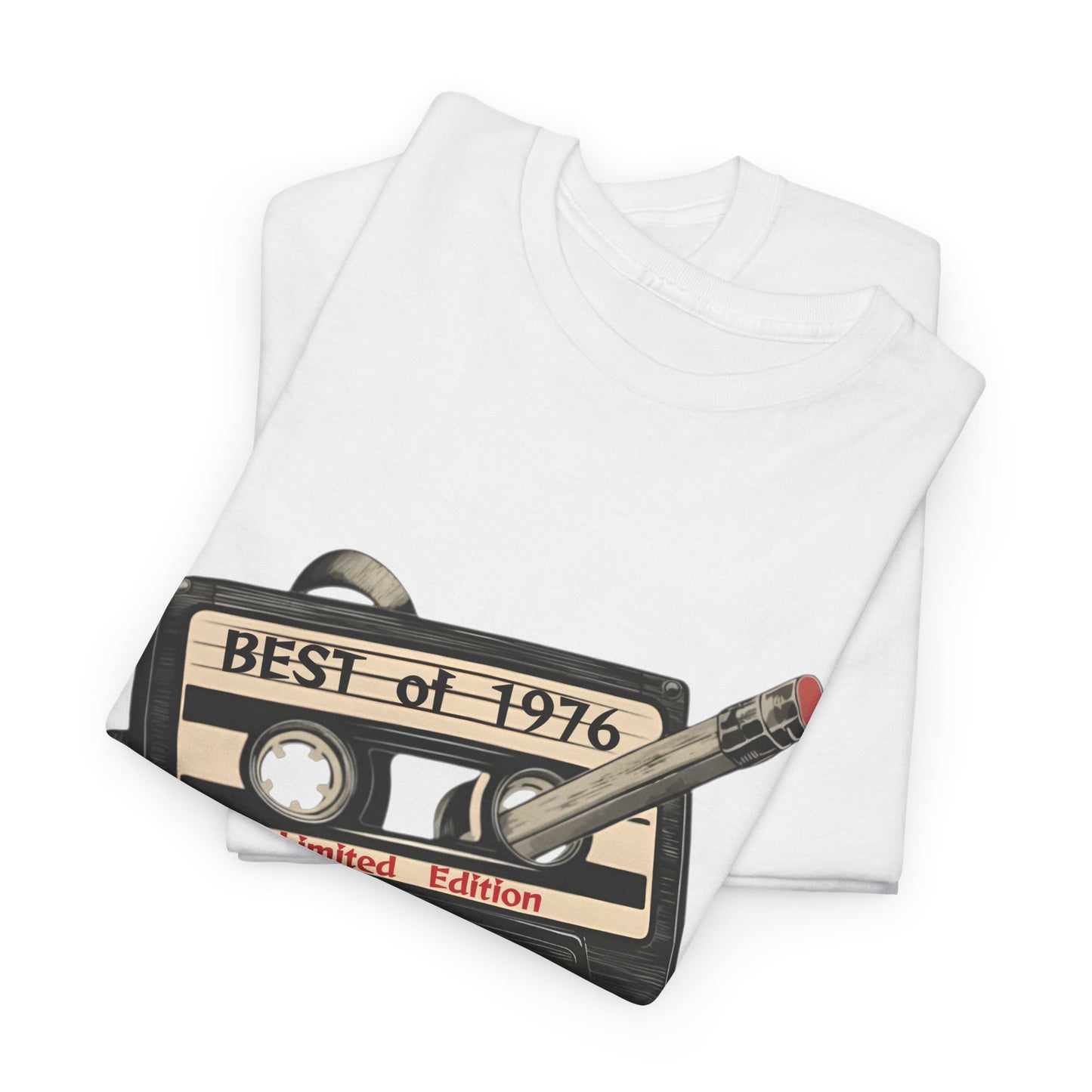 1976 50th Birthday Retro Cassette Tee — Vintage Music Tape Shirt