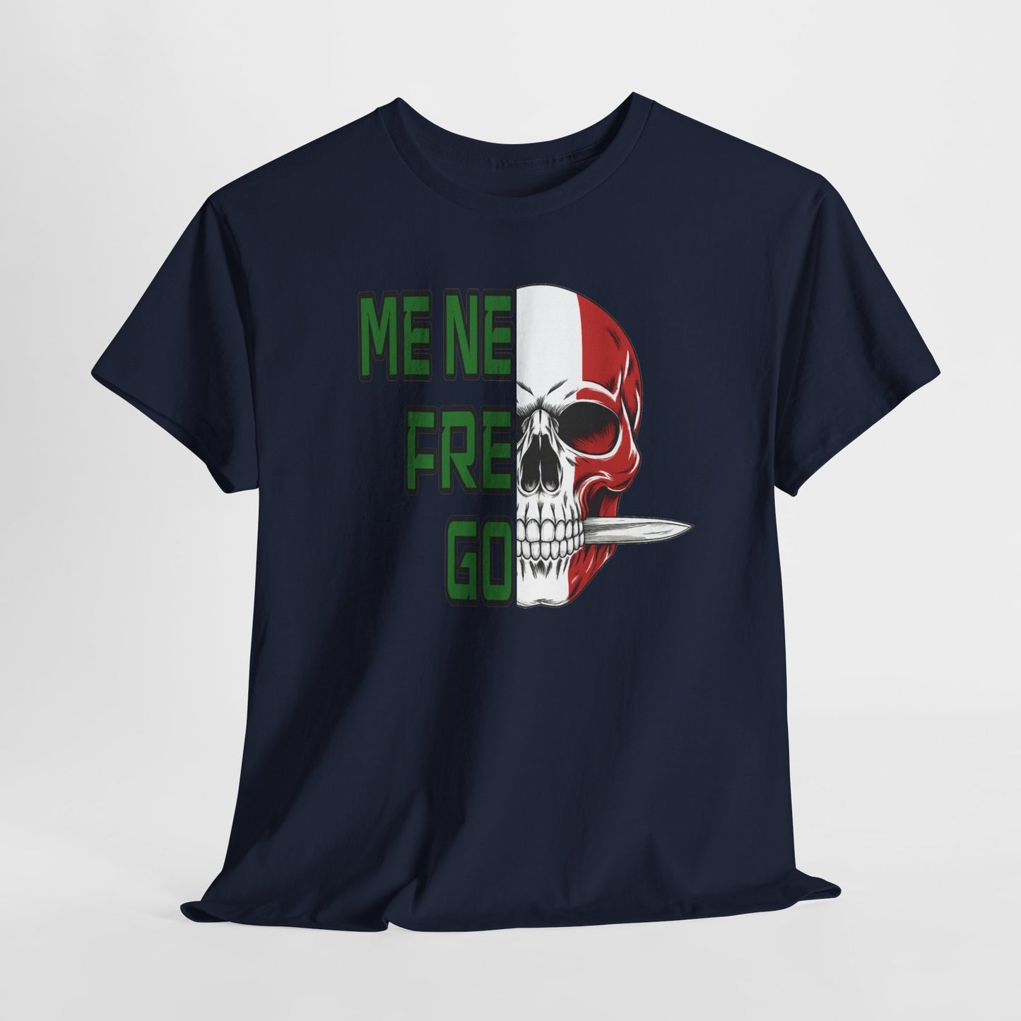 Maglietta Arditi "Me Ne Frego" - T-Shirt Patriottica con Teschio Tricolore