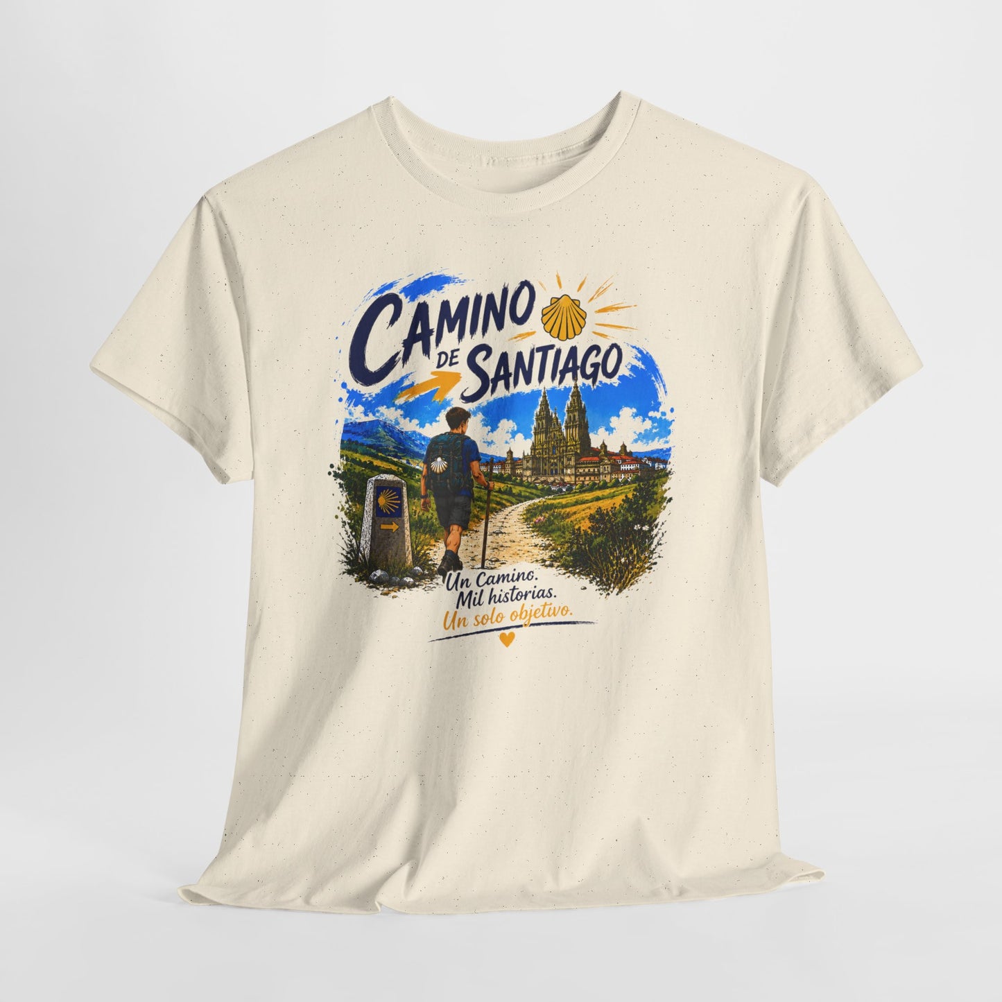 Personalized Camino de Santiago Shirt - Choose Male or Female Pilgrim - Retro Camino T-Shirt - El Camino Hiking Gift