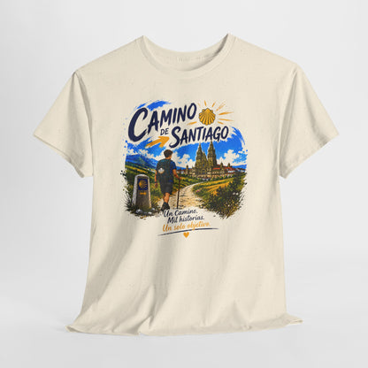 Personalized Camino de Santiago Shirt - Choose Male or Female Pilgrim - Retro Camino T-Shirt - El Camino Hiking Gift