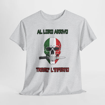 Maglietta Arditi Italiani | T-Shirt Teschio Tricolore Pugnale | Idea Regalo Storia Militare