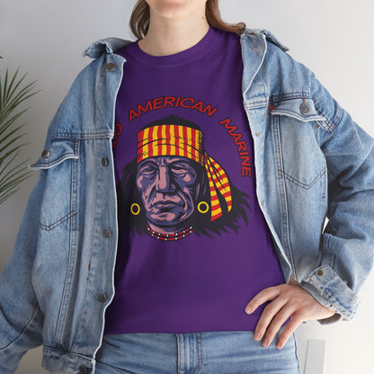 T-shirt Geronimo Navajo Tribale - Maglietta Vintage Anni 80 American Marine Heritage
