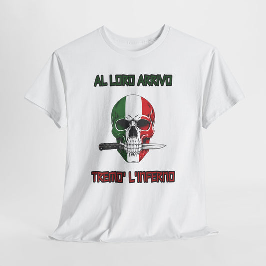 Maglietta Arditi Italiani | T-Shirt Teschio Tricolore Pugnale | Idea Regalo Storia Militare