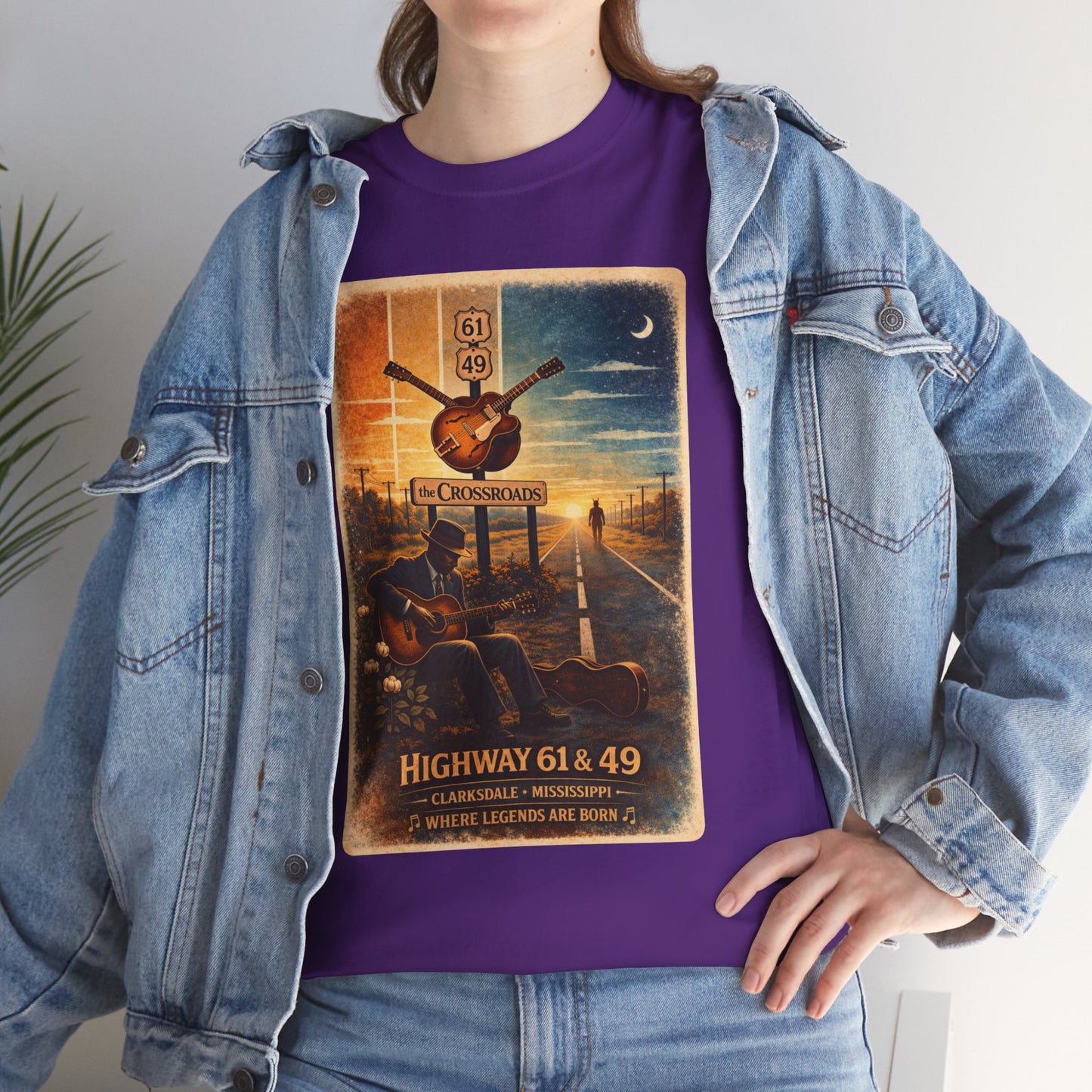 Robert Johnson Crossroads T-Shirt | Delta Blues Mississippi Tee | Route 61 Vintage Guitar Shirt