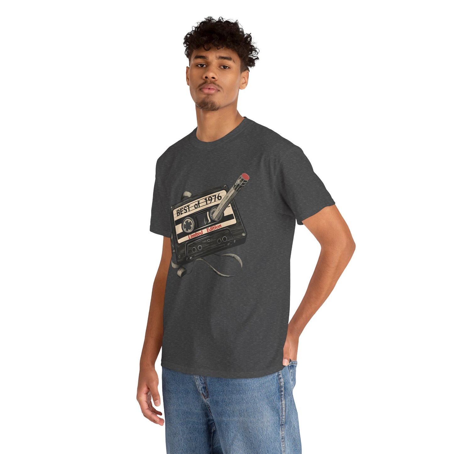 1976 50th Birthday Retro Cassette Tee — Vintage Music Tape Shirt