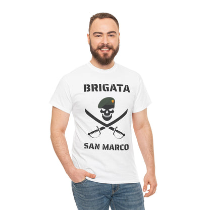 Brigata San Marco Skull T-Shirt — Marina Militare Pirate-Style Tee for Military Fans