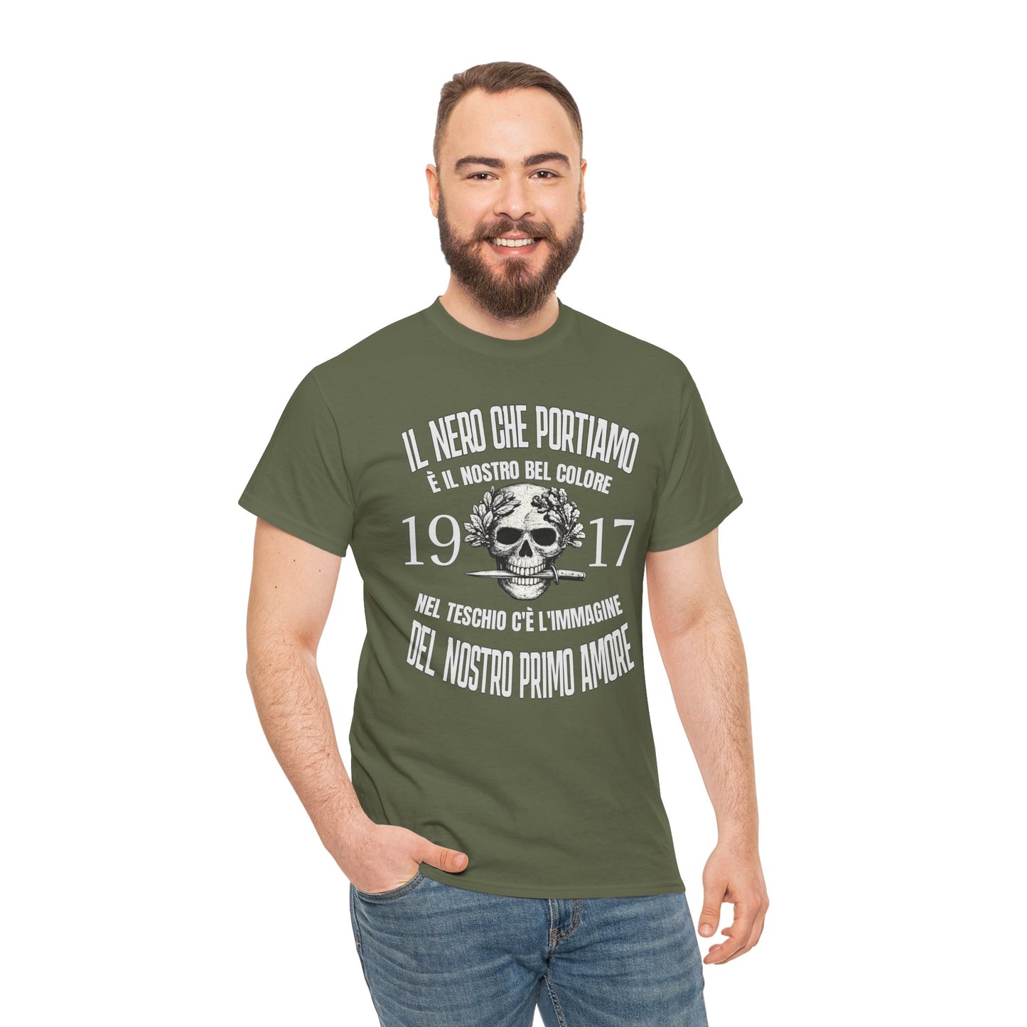 Maglietta Arditi 1917, T-Shirt Vintage Uomo Donna con Teschio, Grafica Storica Militare, Idea Regalo