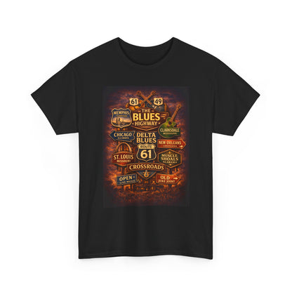 Delta Blues Music Tee | Mississippi Blues Streets, Vintage Blues Shirt