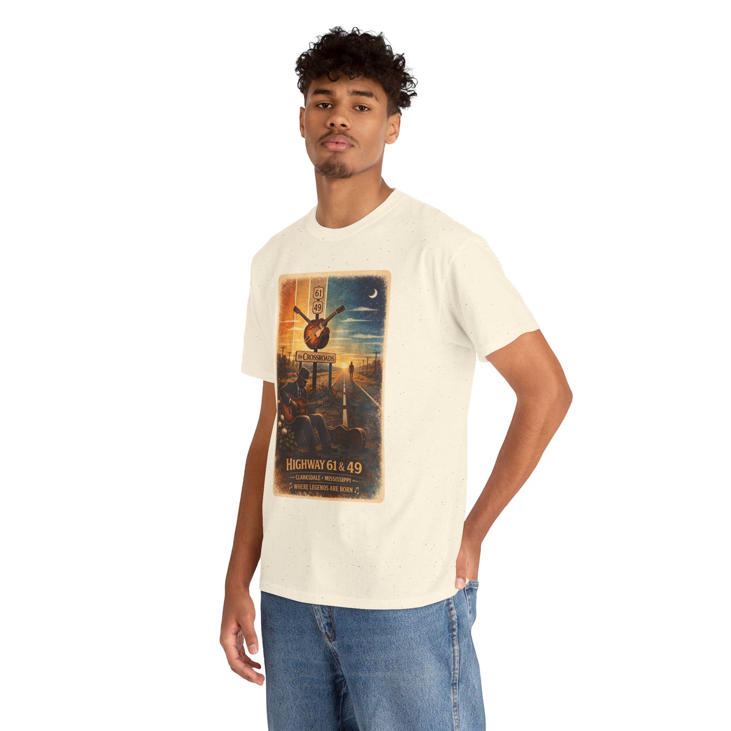 Robert Johnson Crossroads T-Shirt | Delta Blues Mississippi Tee | Route 61 Vintage Guitar Shirt