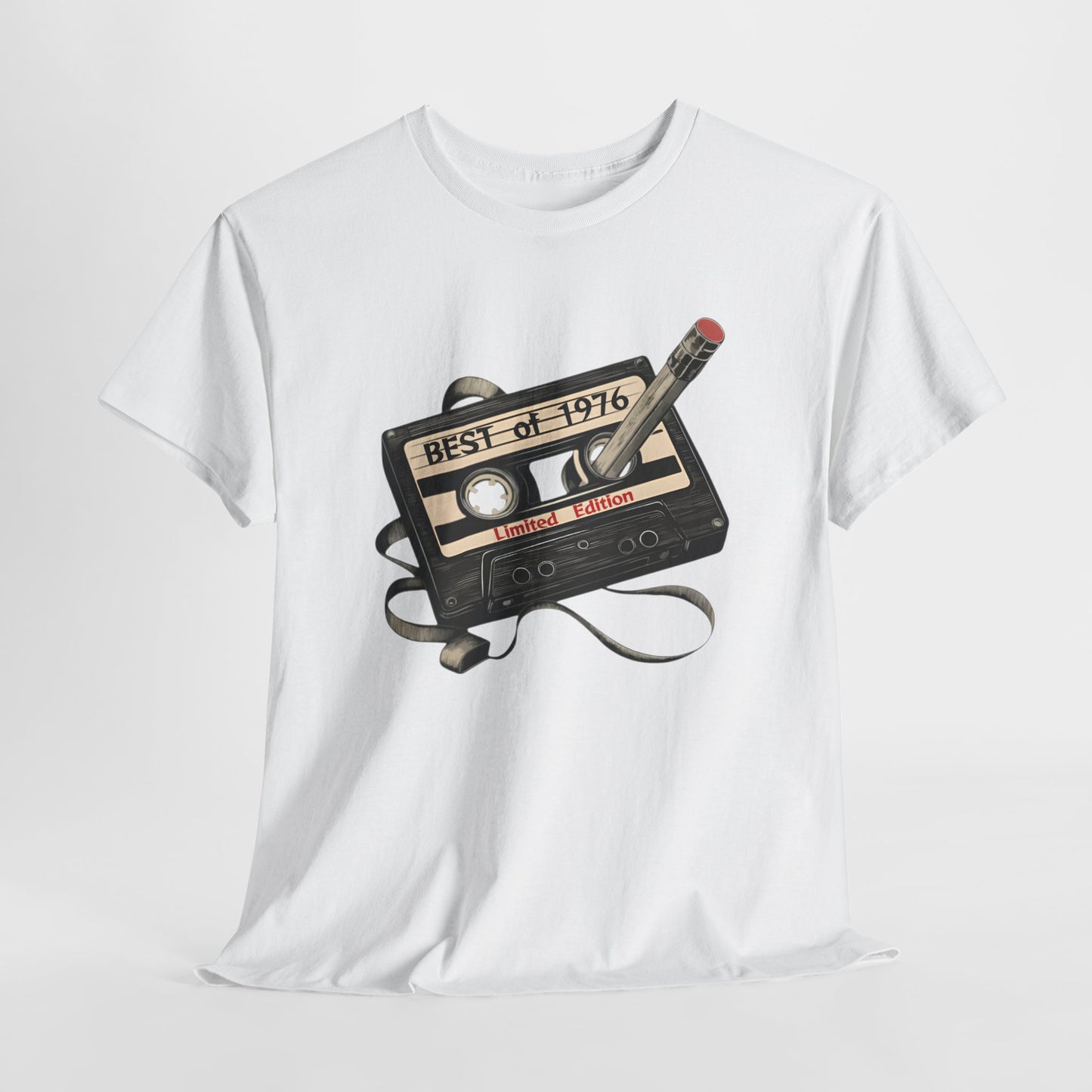 1976 50th Birthday Retro Cassette Tee — Vintage Music Tape Shirt