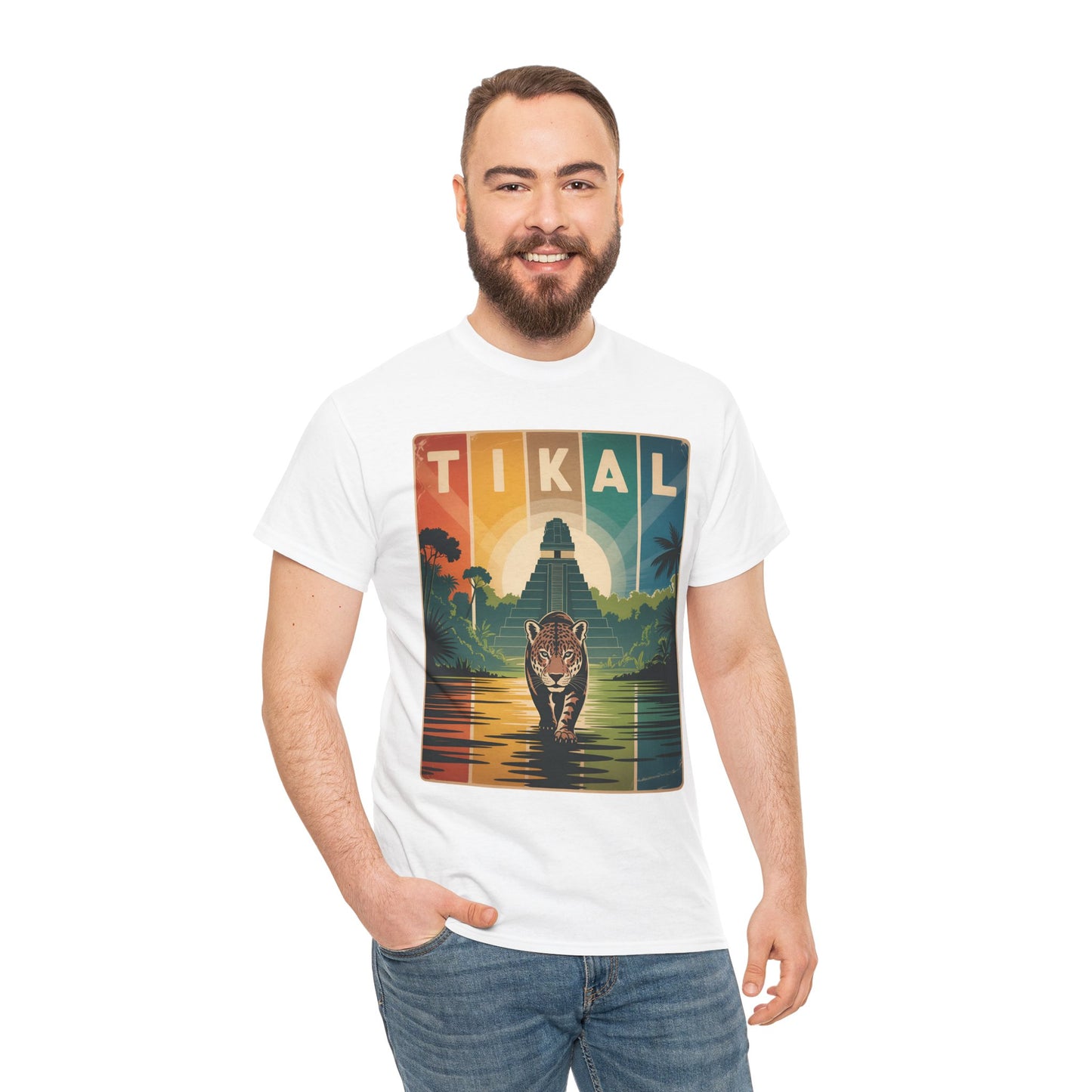 Tikal Jaguar T-Shirt — Guatemala Petén Animal Design