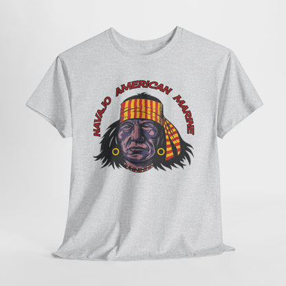 T-shirt Geronimo Navajo Tribale - Maglietta Vintage Anni 80 American Marine Heritage
