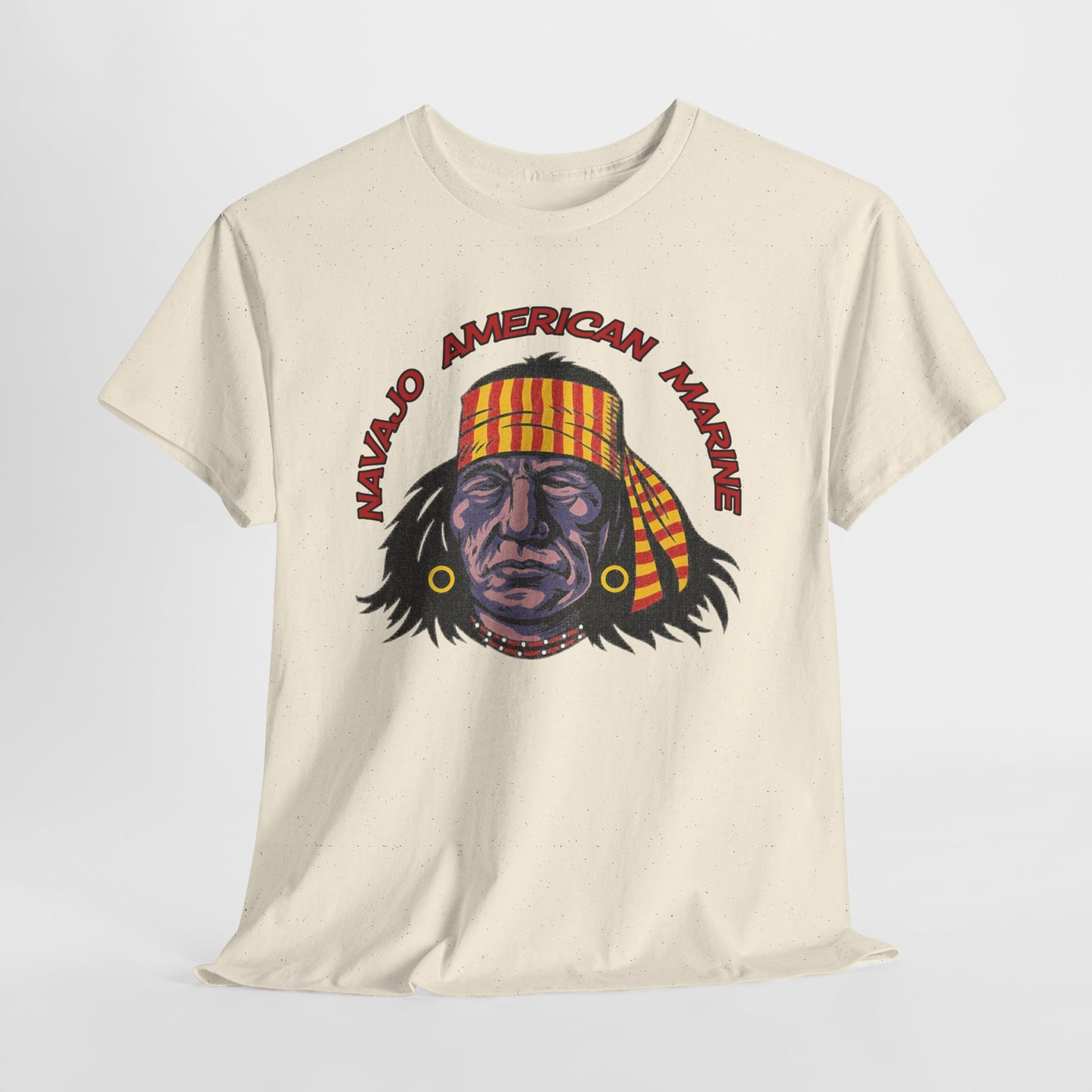 T-shirt Geronimo Navajo Tribale - Maglietta Vintage Anni 80 American Marine Heritage