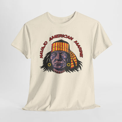 T-shirt Geronimo Navajo Tribale - Maglietta Vintage Anni 80 American Marine Heritage