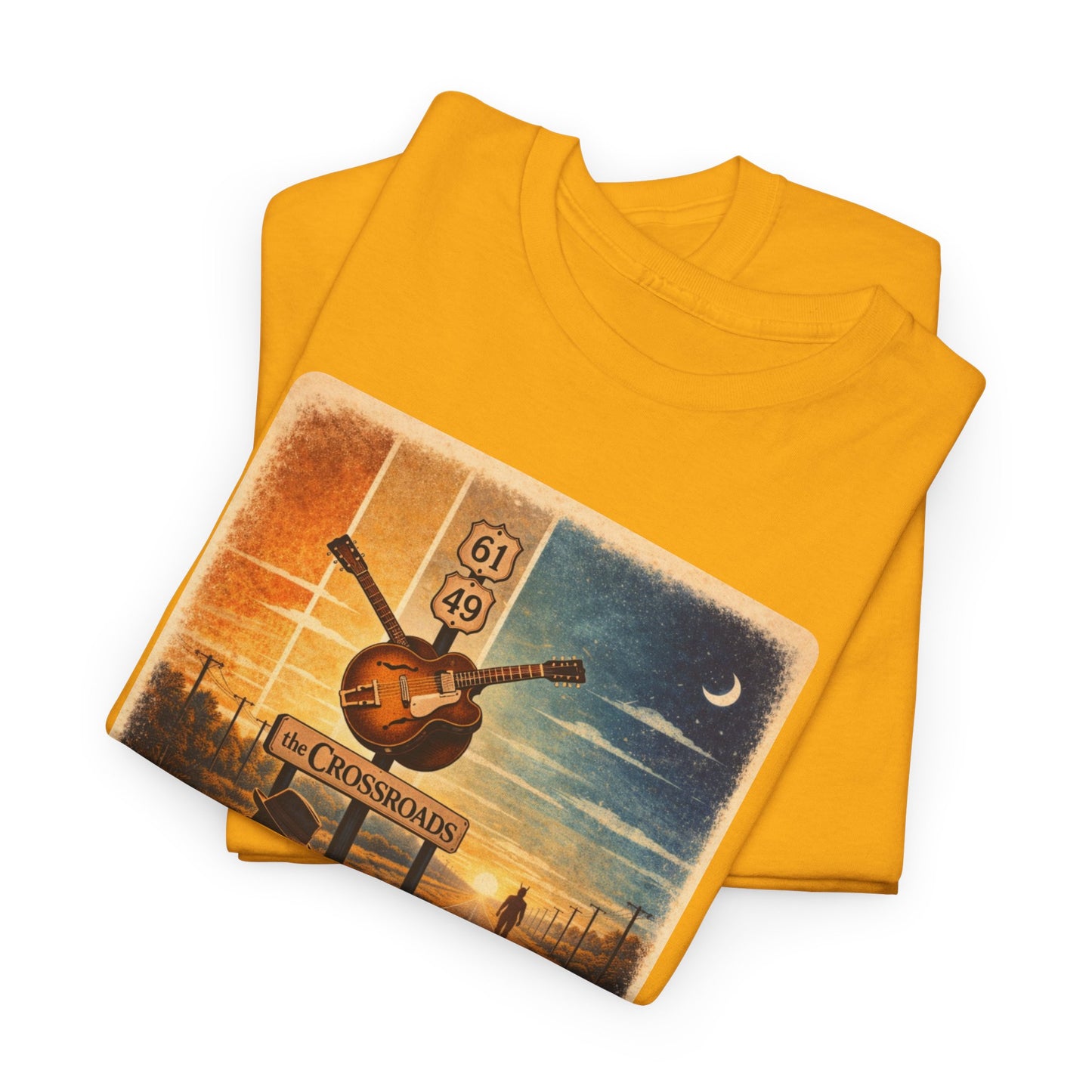 Robert Johnson Crossroads T-Shirt | Delta Blues Mississippi Tee | Route 61 Vintage Guitar Shirt