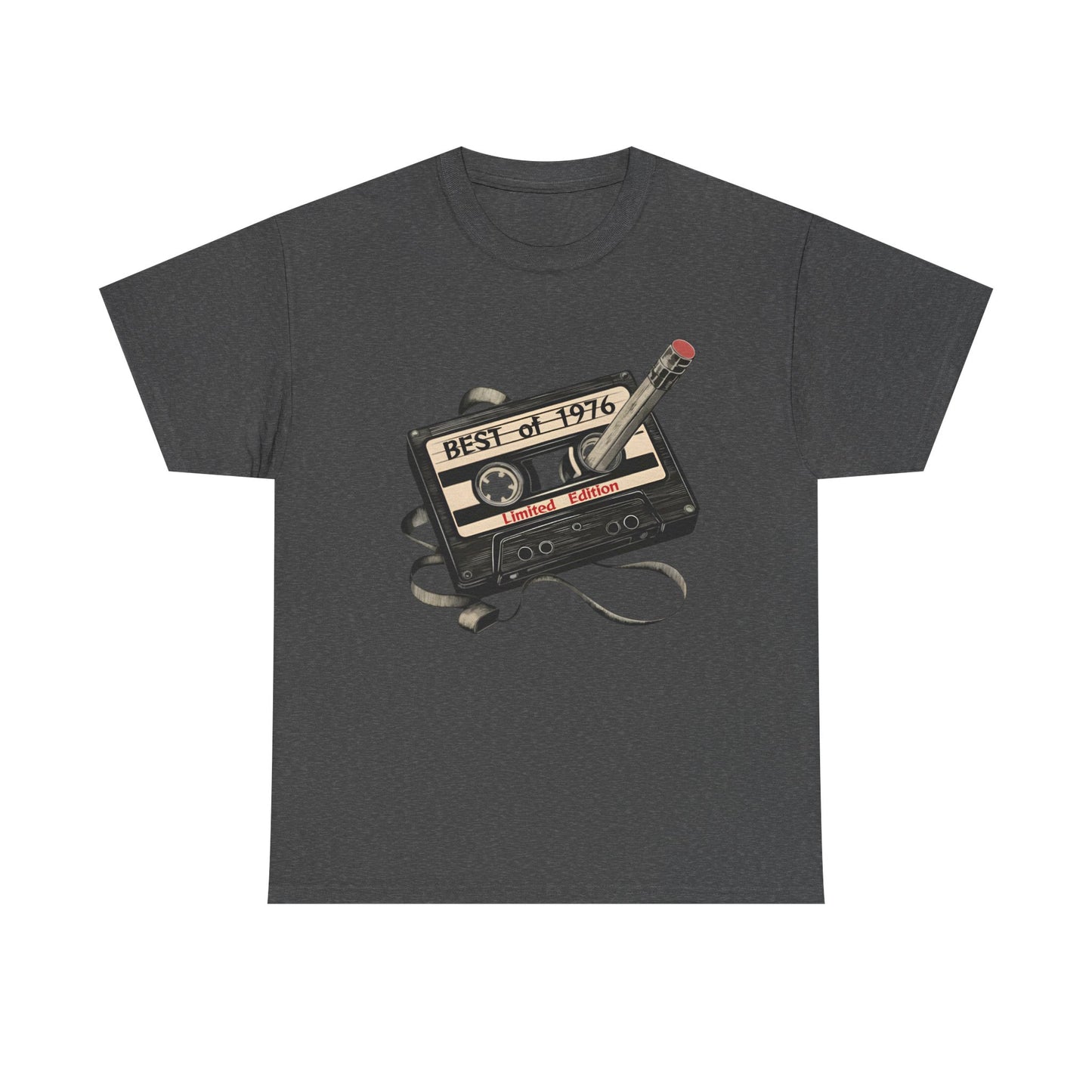 1976 50th Birthday Retro Cassette Tee — Vintage Music Tape Shirt