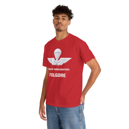 Paracadutisti Folgore T-Shirt Uomo - Brigata Paracadutisti Folgore - Maglietta Militare Italiana Regalo Esercito