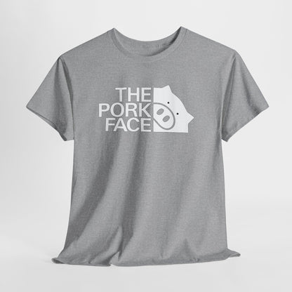 The Pork Face Funny Pig Parody T-Shirt | Pig Lover Graphic Tee