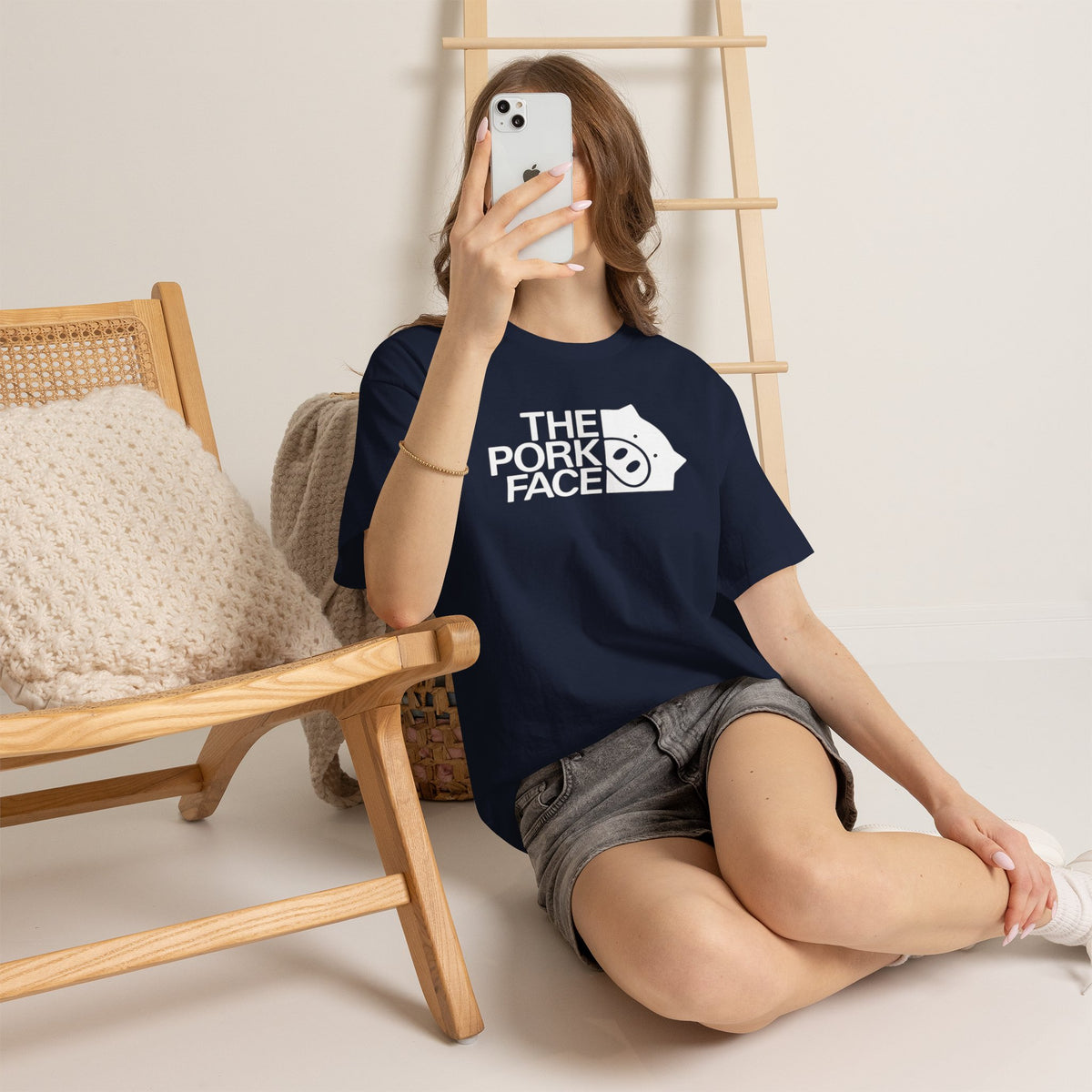 The Pork Face Funny Pig Parody T-Shirt | Pig Lover Graphic Tee