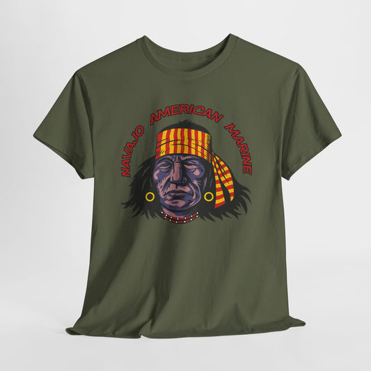 T-shirt Geronimo Navajo Tribale - Maglietta Vintage Anni 80 American Marine Heritage