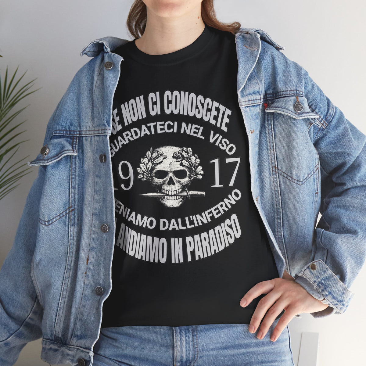 T-Shirt Arditi 1917 Me Ne Frego Militaria Italiana Grande Guerra Teschio