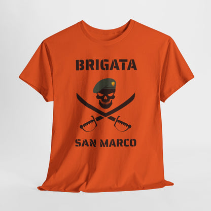 Brigata San Marco Skull T-Shirt — Marina Militare Pirate-Style Tee for Military Fans