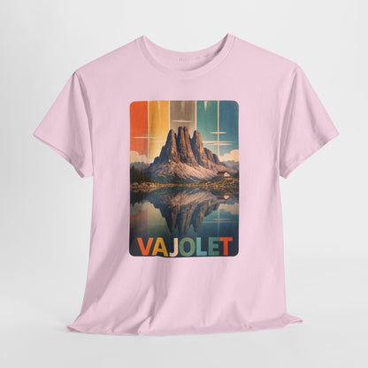 Dolomiti T-shirt, Torri del Vajolet Maglietta, Montagna Alpina Vintage, Paesaggio Lago, Idea Regalo Trekking