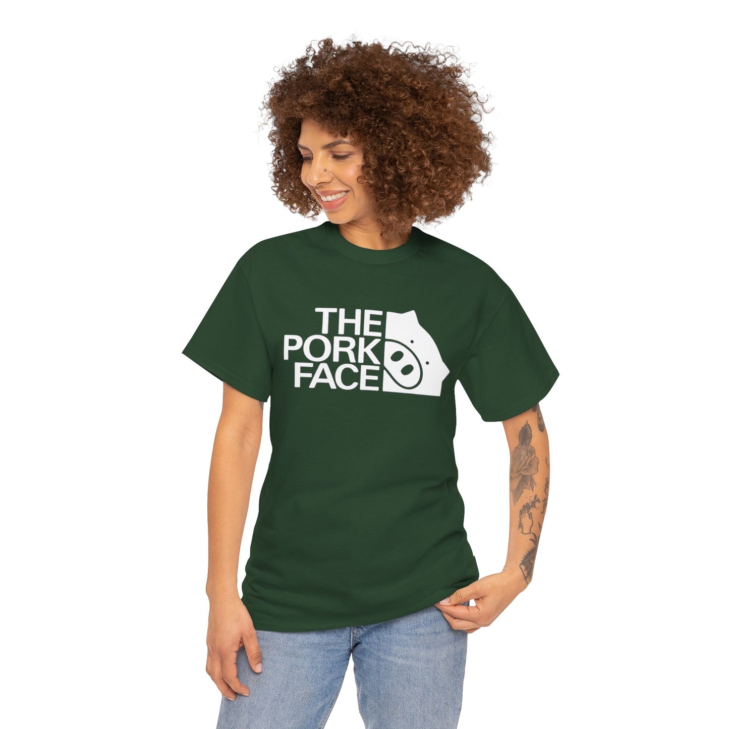 The Pork Face Funny Pig Parody T-Shirt | Pig Lover Graphic Tee