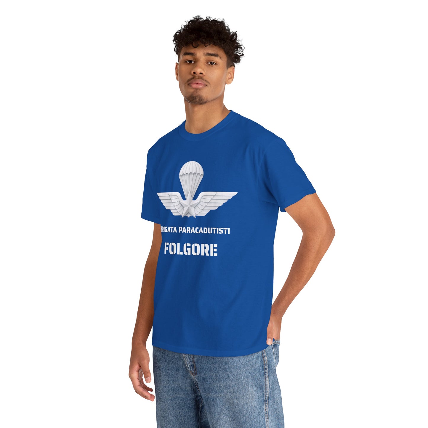 Paracadutisti Folgore T-Shirt Uomo - Brigata Paracadutisti Folgore - Maglietta Militare Italiana Regalo Esercito