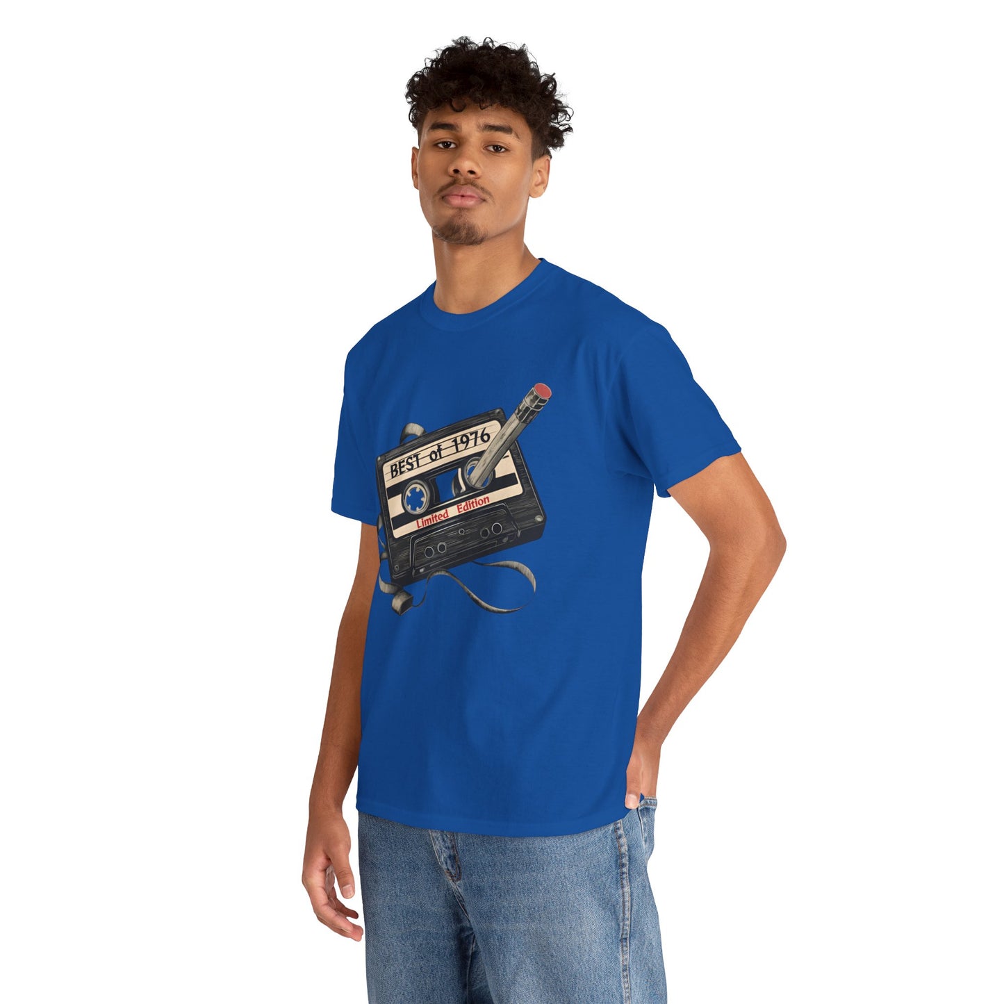 1976 50th Birthday Retro Cassette Tee — Vintage Music Tape Shirt