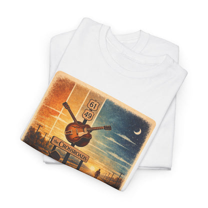 Robert Johnson Crossroads T-Shirt | Delta Blues Mississippi Tee | Route 61 Vintage Guitar Shirt