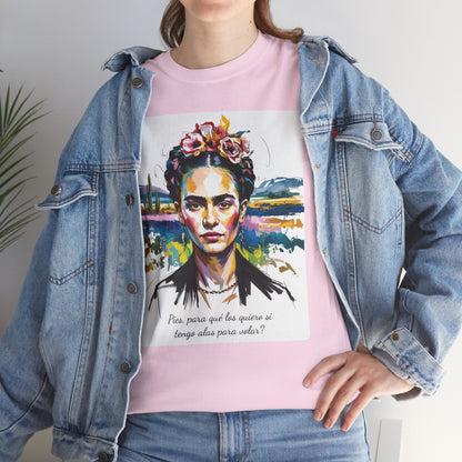 Frida Kahlo T-Shirt, Maglietta con Citazione di Frida Kahlo, Mexican Artist Tee, Gift for Art Lover, Unisex Cotton Tee, Art Inspired Shirt